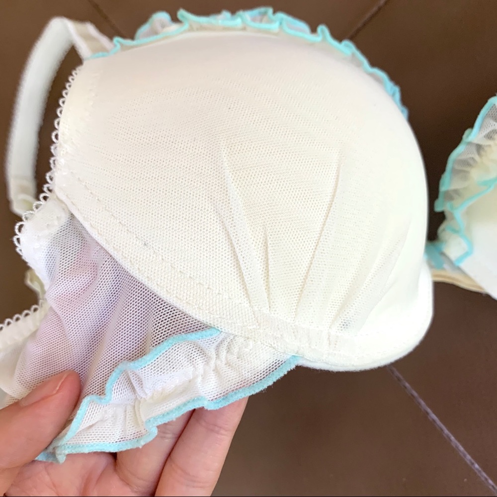 Blush Ruffled Mesh Bra - 32B - Picture 2 of 8